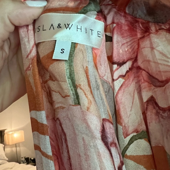 Isla & White Floral Maxi Dress Small - Picture 4 of 4